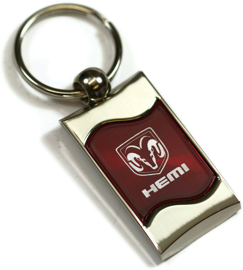 Red Hemi Rectangular Wave Authentic Key Chain - Click Image to Close
